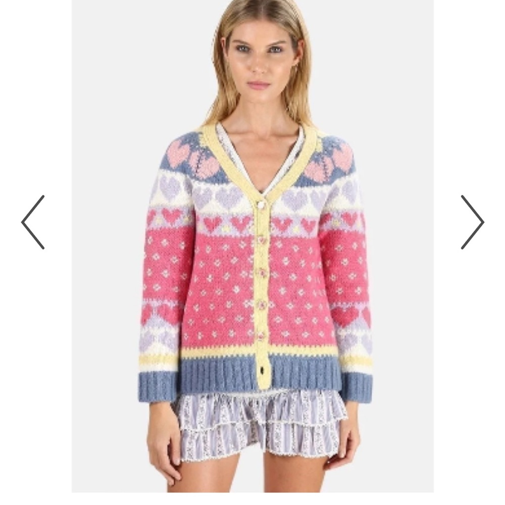 Love shack fancy Heart Pattern Women's Sweater